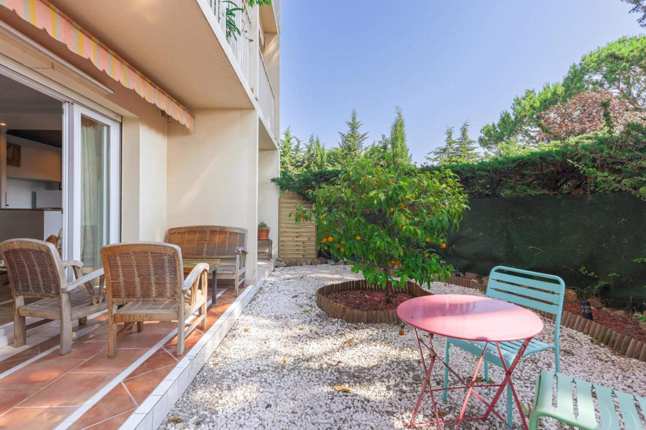 Beauvallon Plage - Magnifique T2 Avec Jardin, Proche Centre, Mer Antibes Bagian luar foto