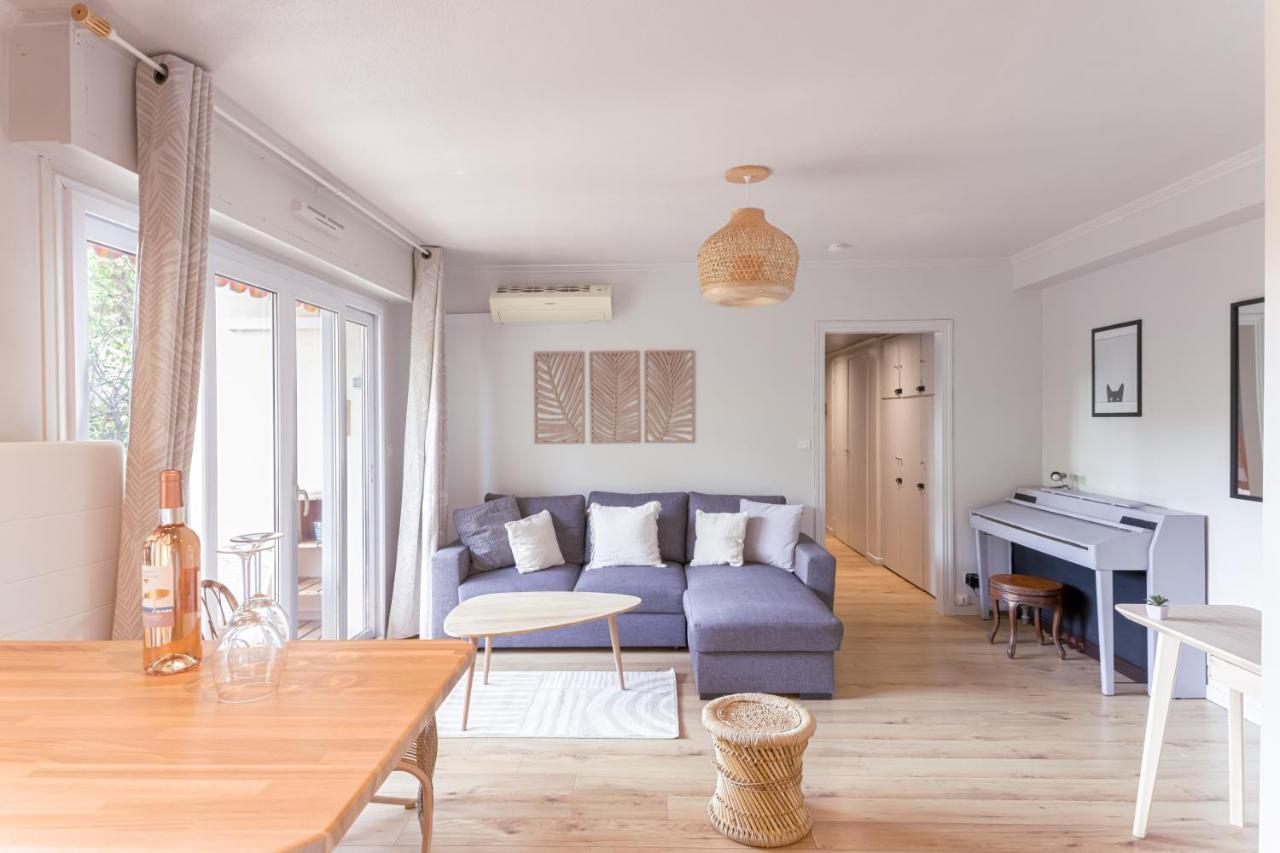 Beauvallon Plage - Magnifique T2 Avec Jardin, Proche Centre, Mer Antibes Bagian luar foto